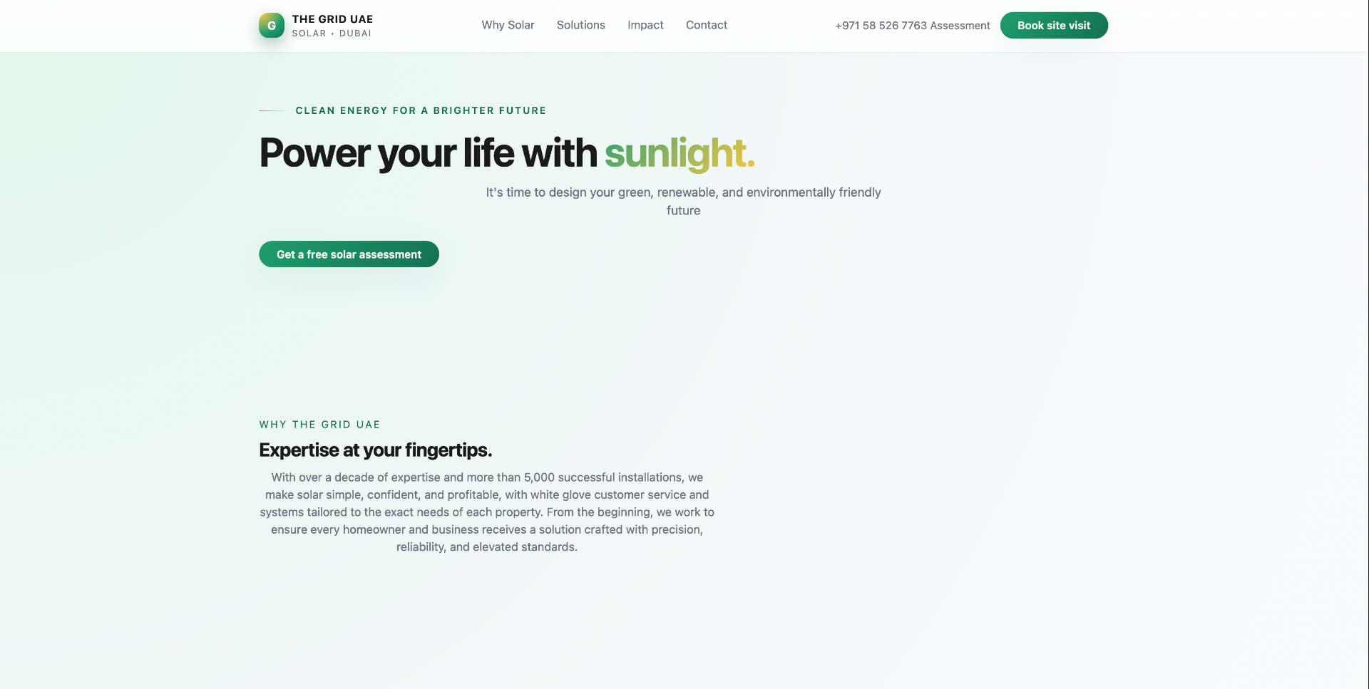 Solar Company Website